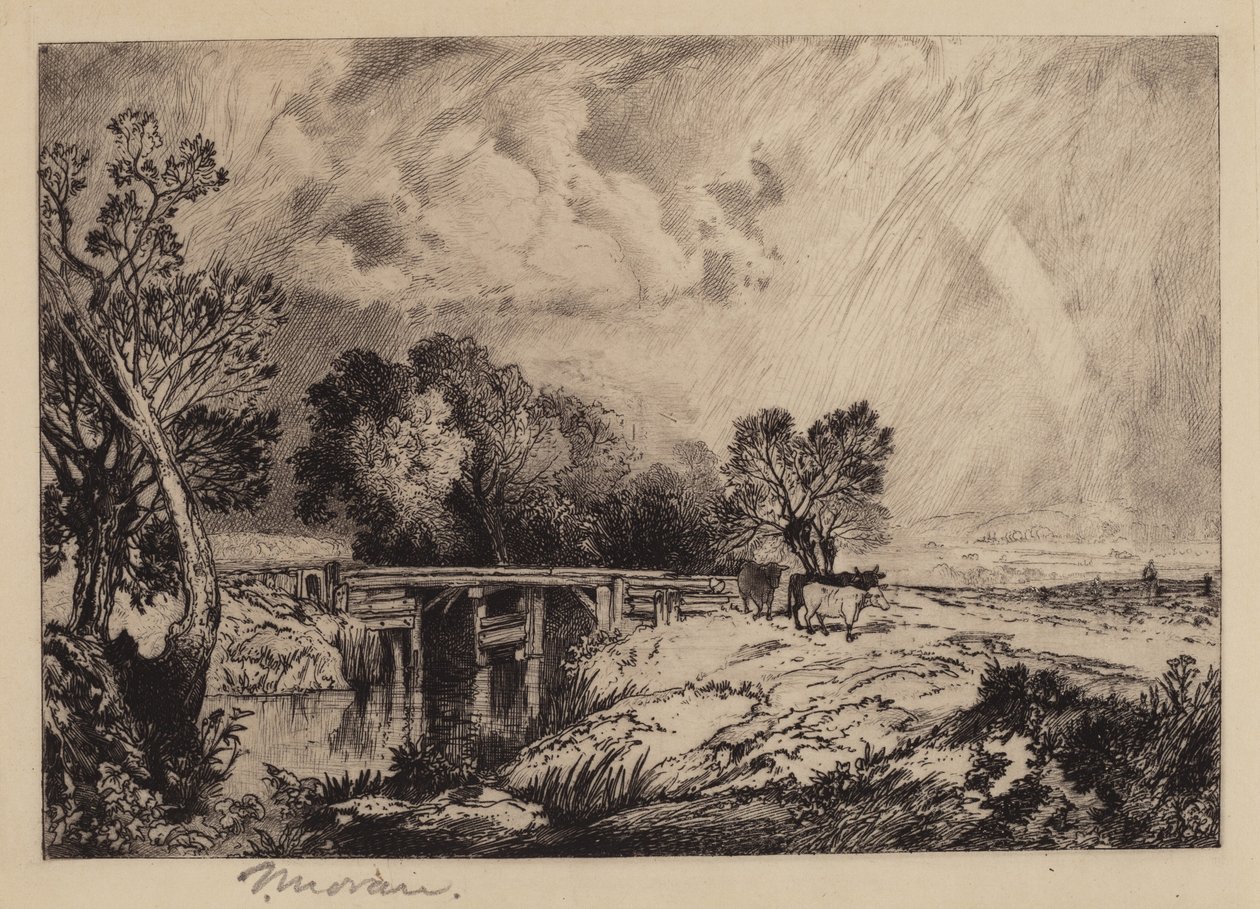 Rustik Bir Köprü by Thomas Moran