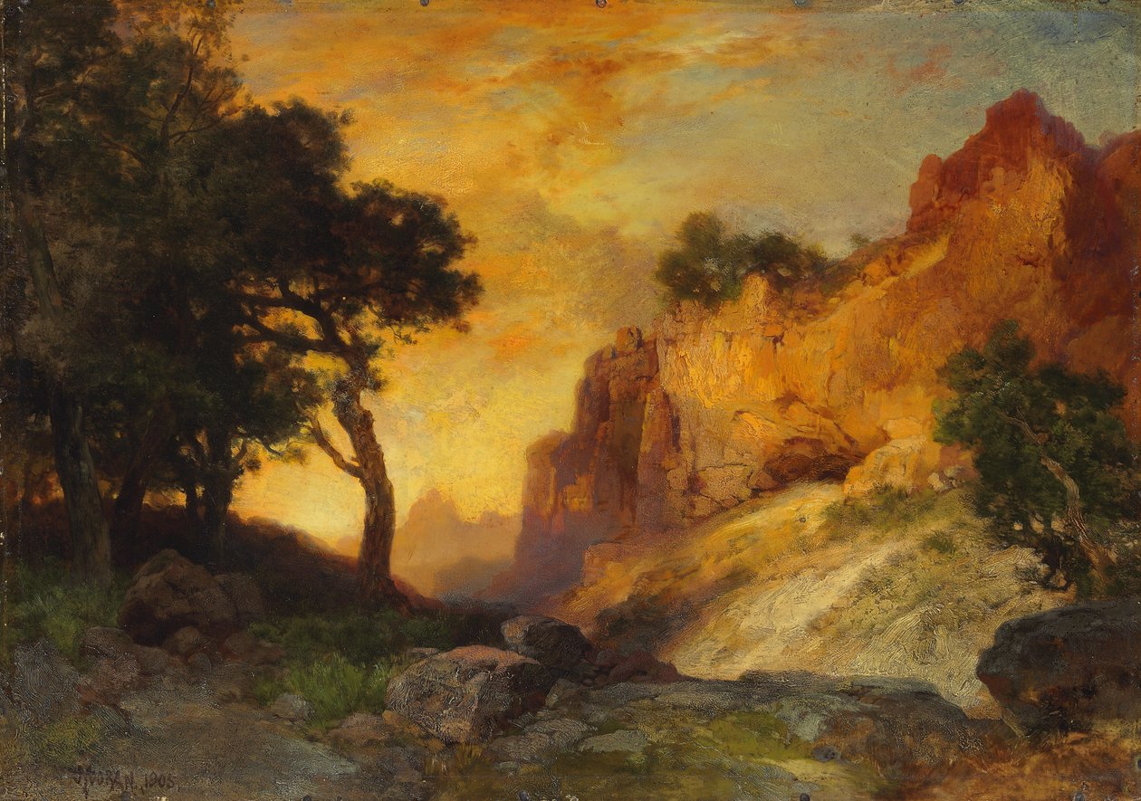 Bir Yan Kanyon, Büyük Kanyon, Arizona, 1905 by Thomas Moran