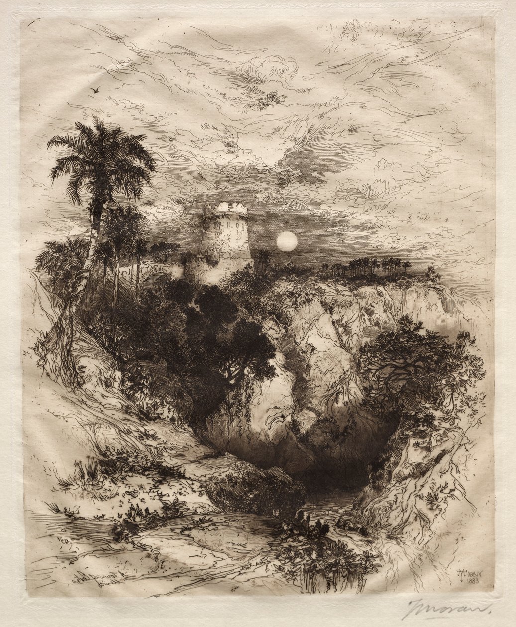 Cortes Kulesi, 1883. by Thomas Moran