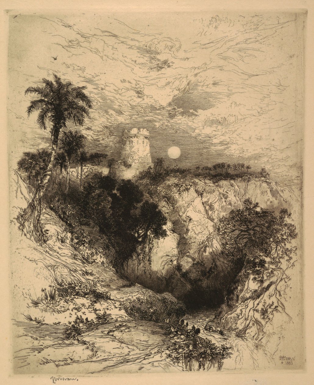 Cortez Kulesi, Meksika by Thomas Moran