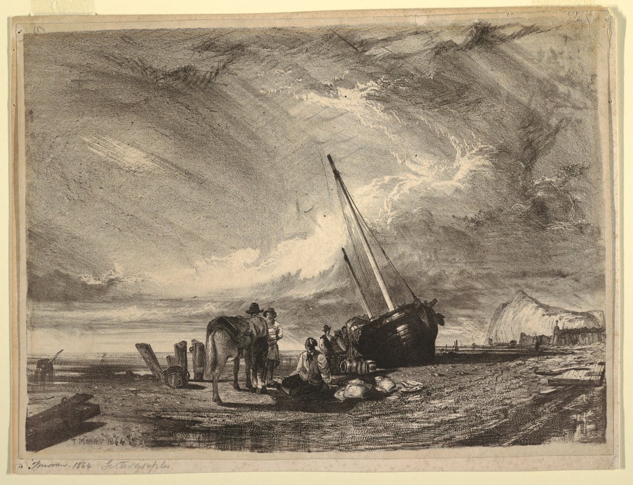 Sahilde Balıkçı Teknesi by Thomas Moran