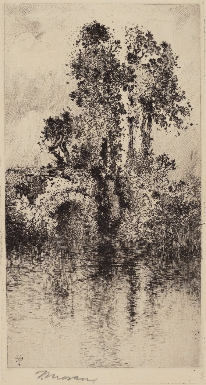 Köprü ve Ağaçlar by Thomas Moran