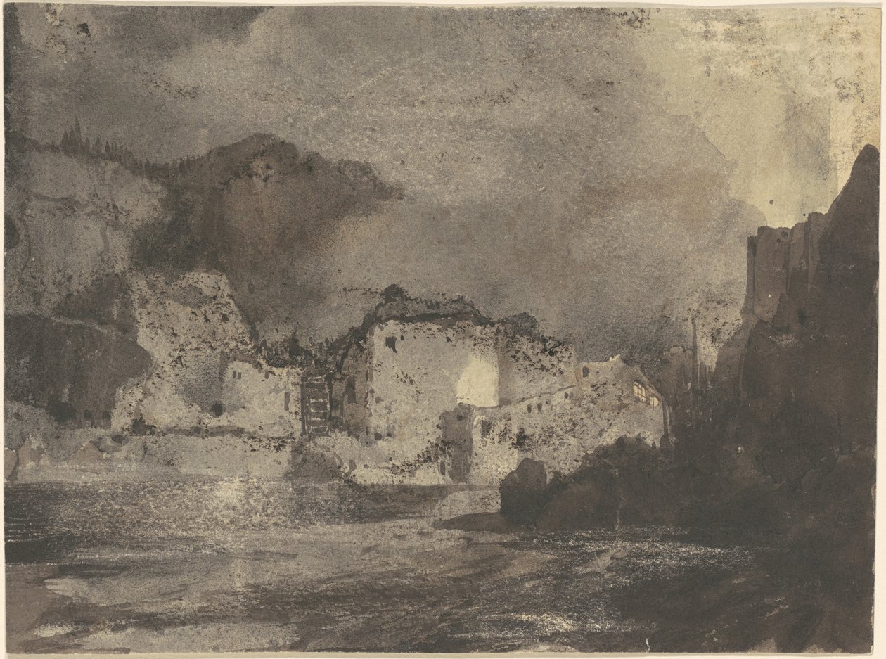 Ay Işığından Binalar by Thomas Moran
