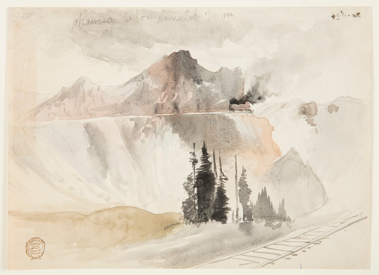 Zirvenin Altında Chama by Thomas Moran