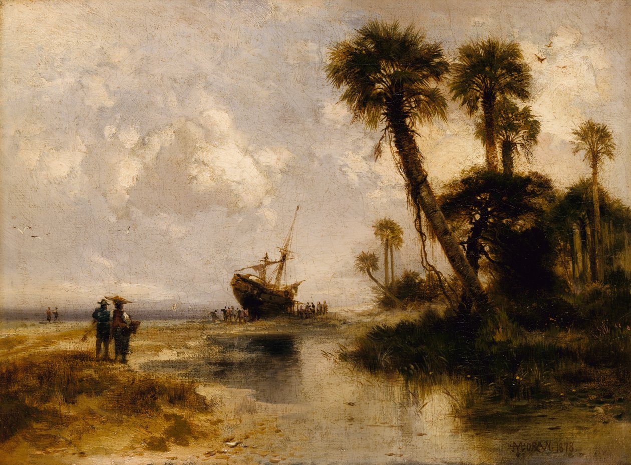 Fort George Adası, Florida, 1878. by Thomas Moran