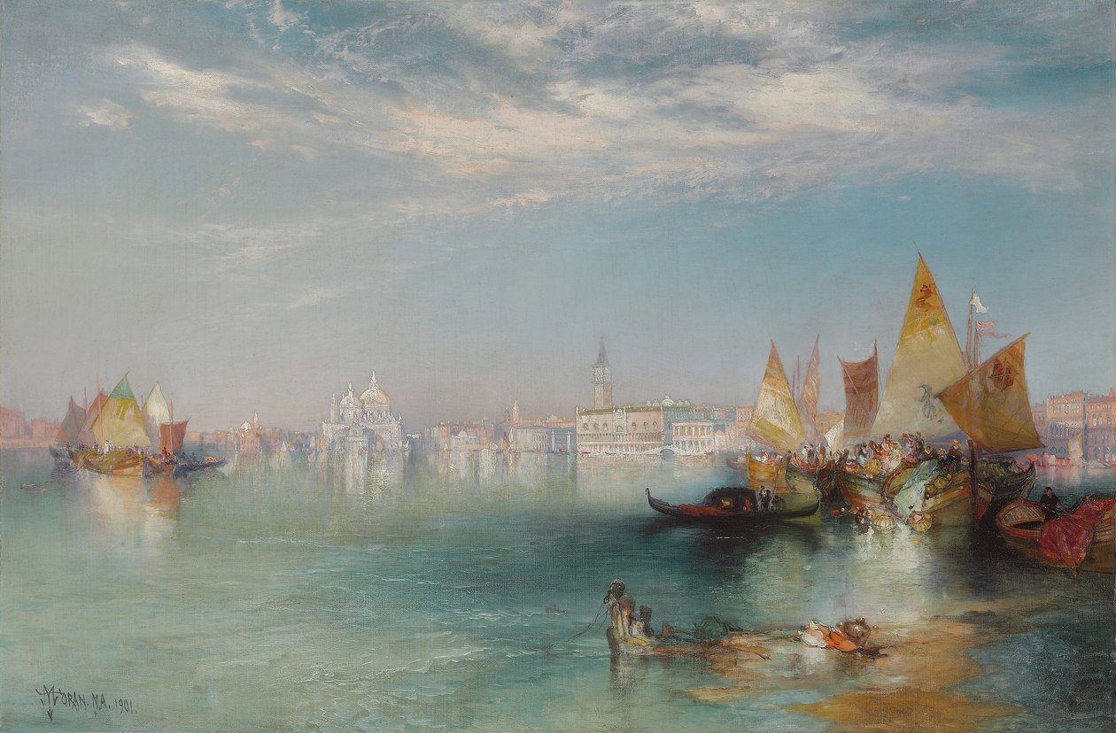 Büyük Kanal, Venedik, 1901 by Thomas Moran