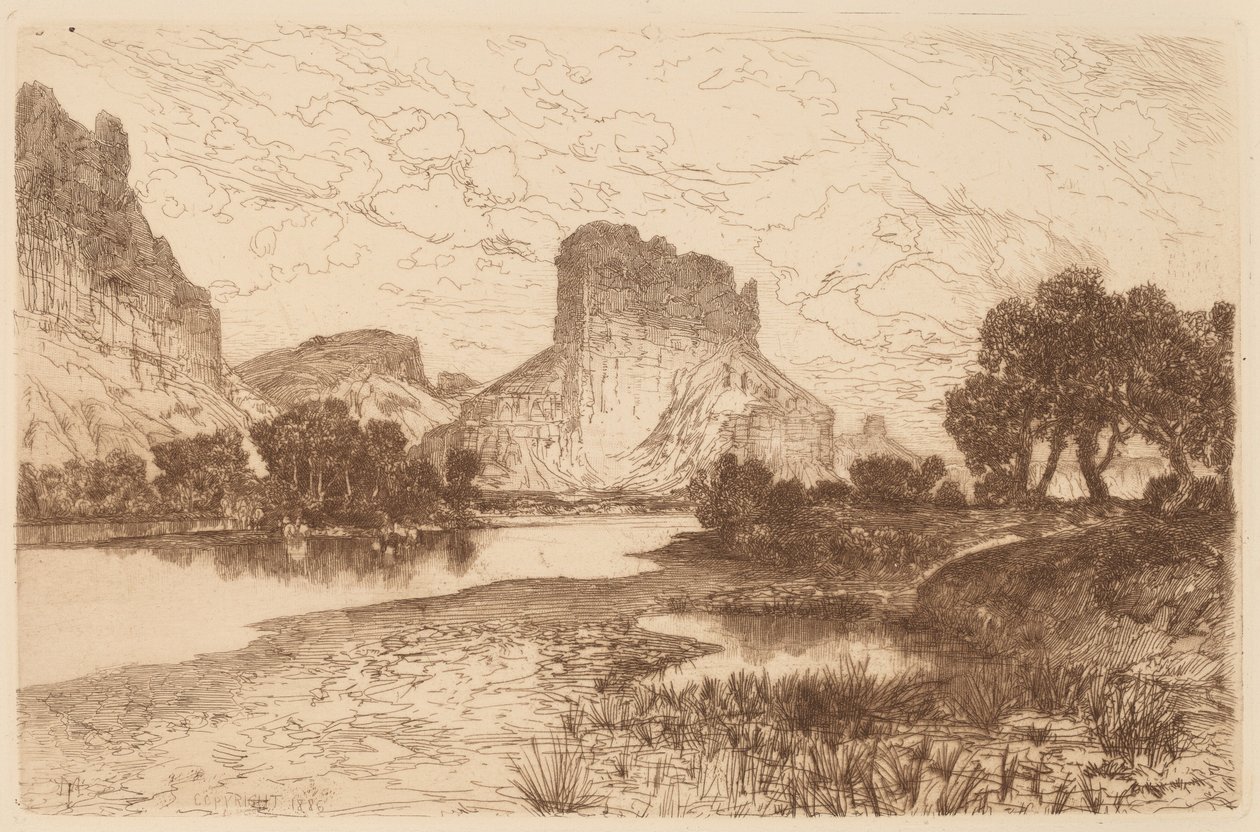 Green River, Wyoming Bölgesi by Thomas Moran