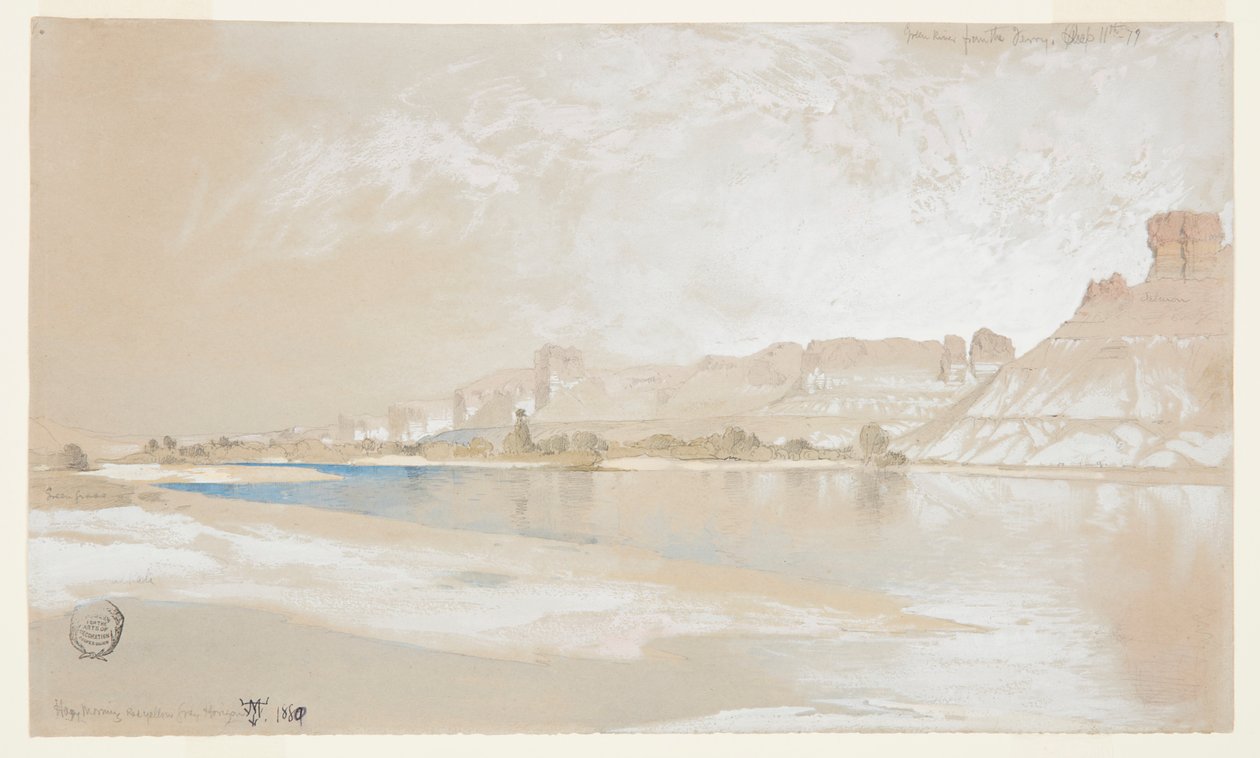 Feribottan Yeşil Nehir, Wyoming Bölgesi by Thomas Moran