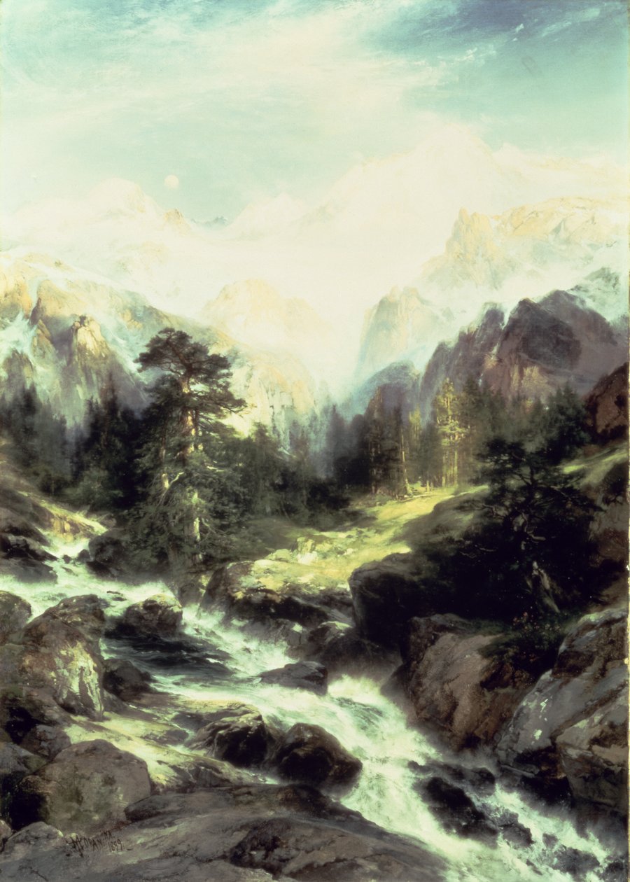 Teton Sıradağlarında, 1899 by Thomas Moran