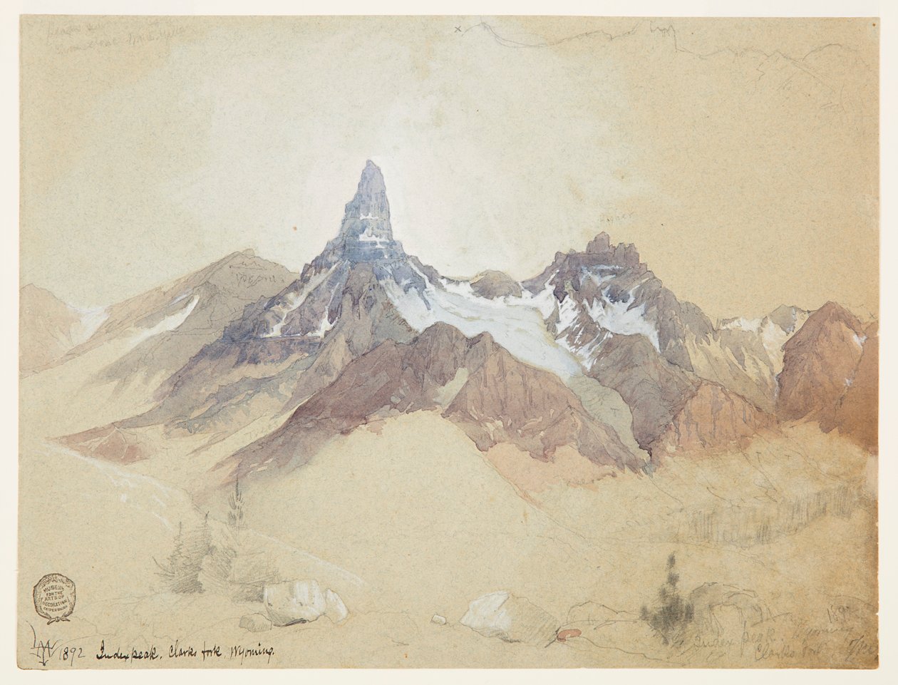 Endeks Zirvesi, Clarks Fork, Wyoming by Thomas Moran