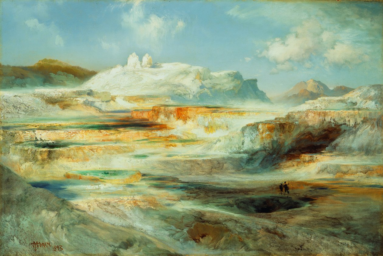 Jüpiter Terası, Yellowstone, 1893 by Thomas Moran