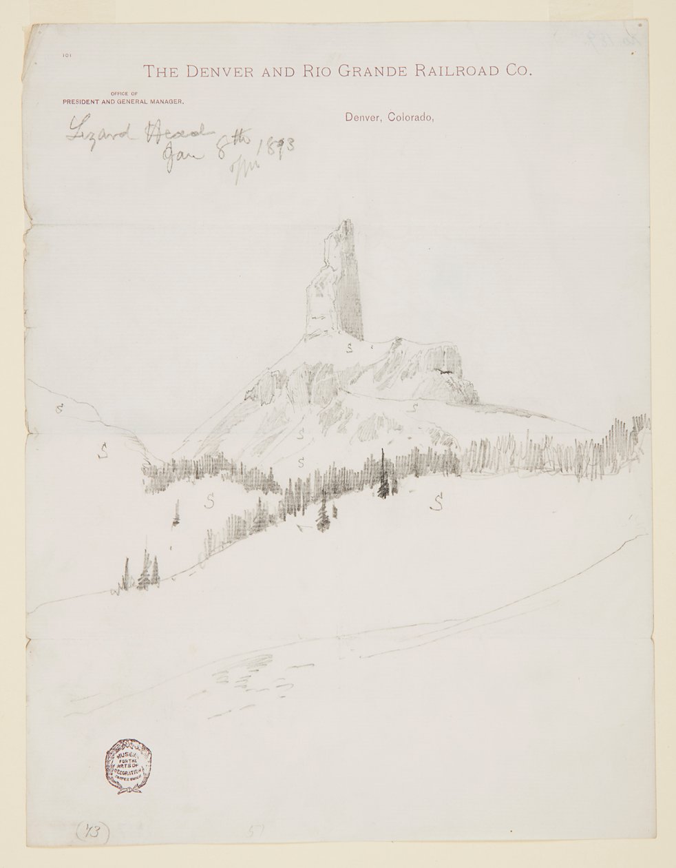 Kertenkele Baş Zirvesi, Colorado by Thomas Moran