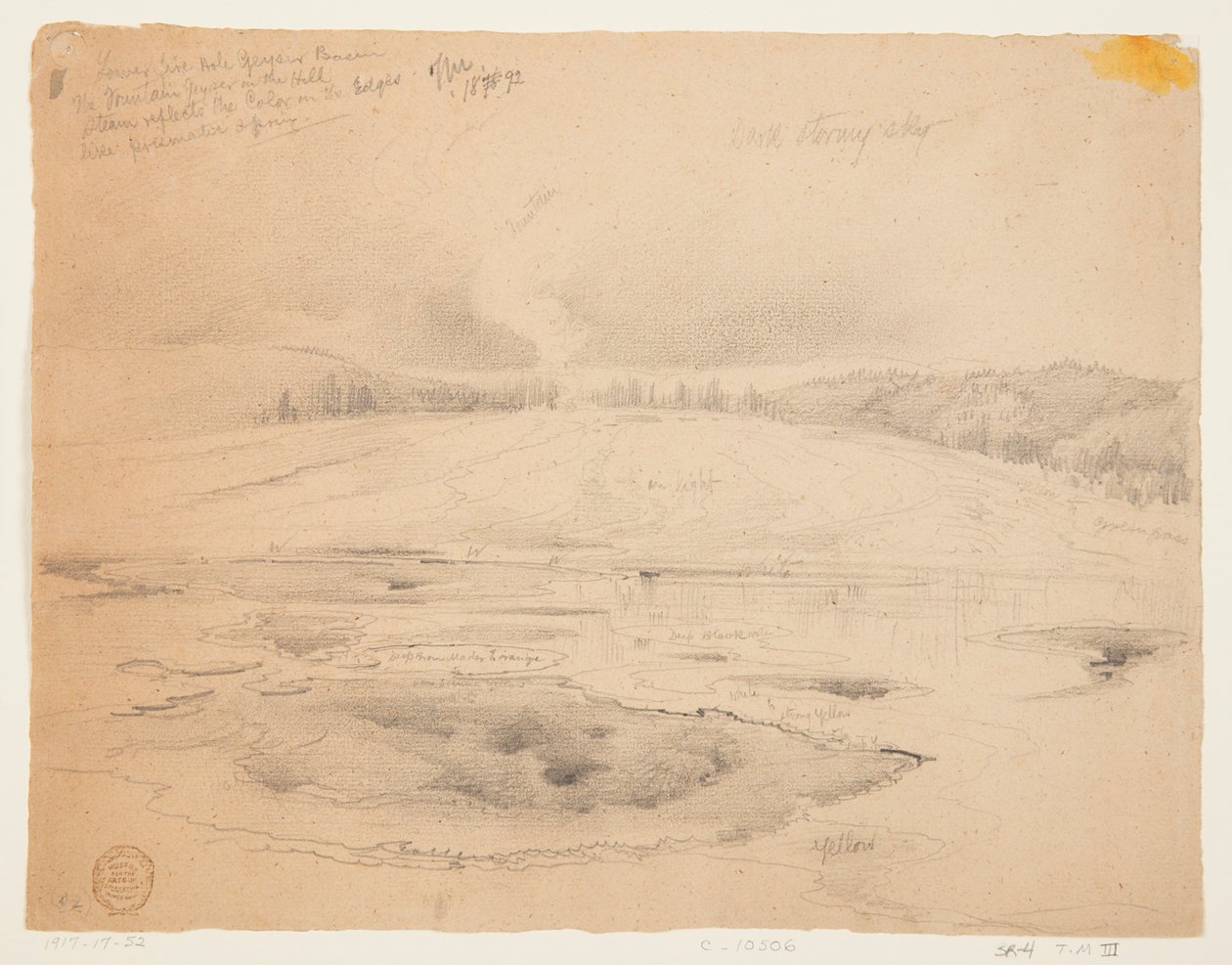 Alt Yangın Deliği, Şofben Havzası, Yellowstone by Thomas Moran