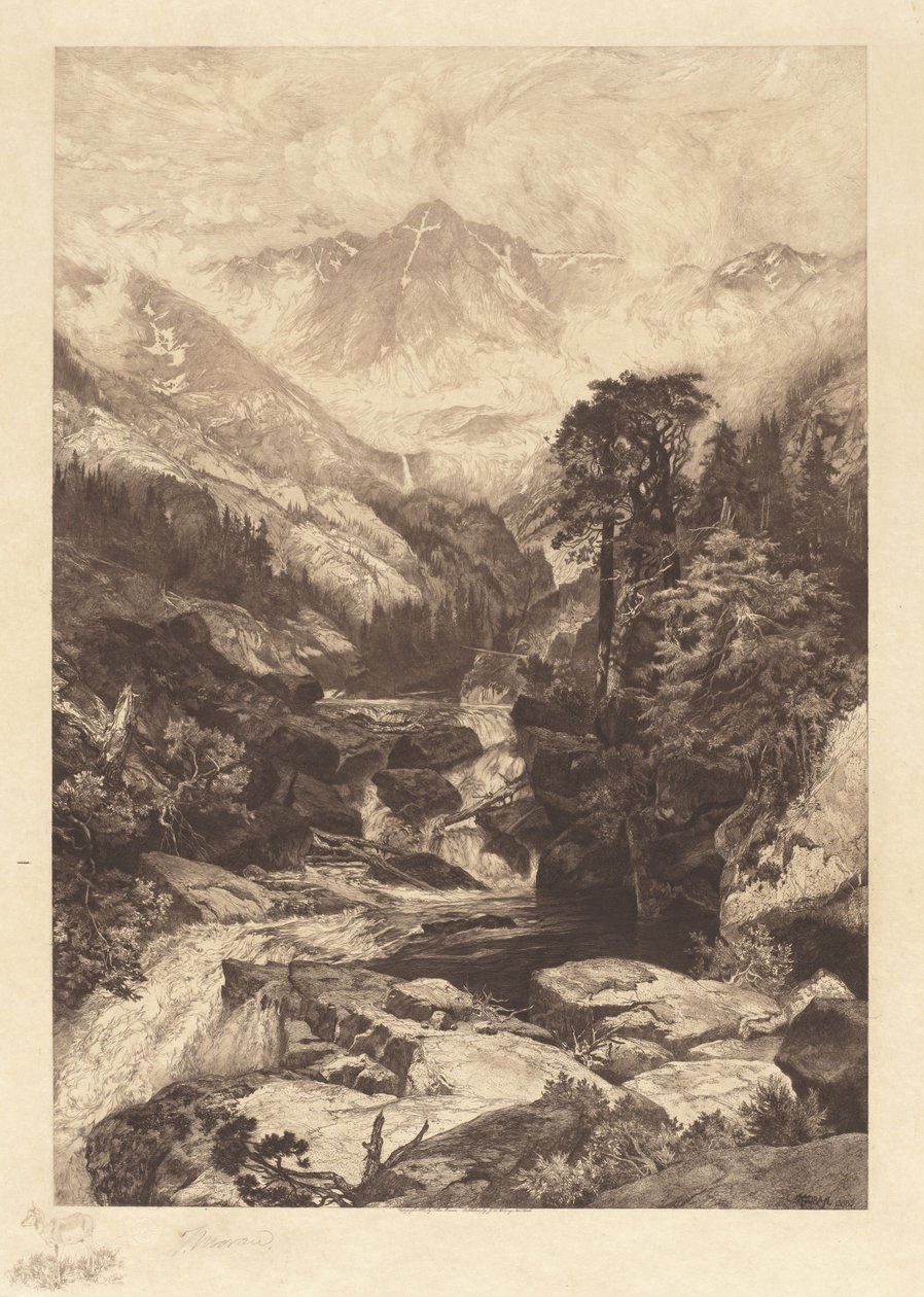 Kutsal Haç Dağı, Colorado by Thomas Moran
