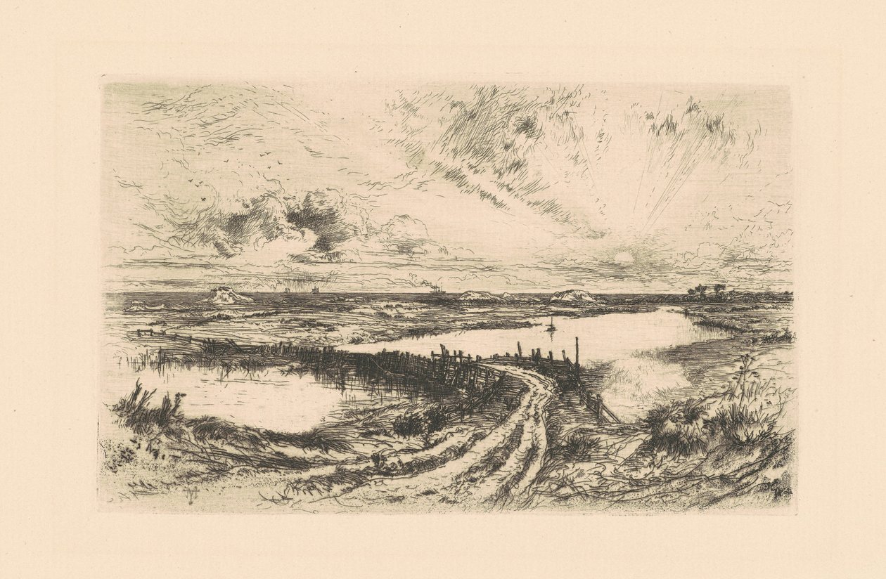 Gündoğumu—Gölet, Easthampton, Long Island by Thomas Moran