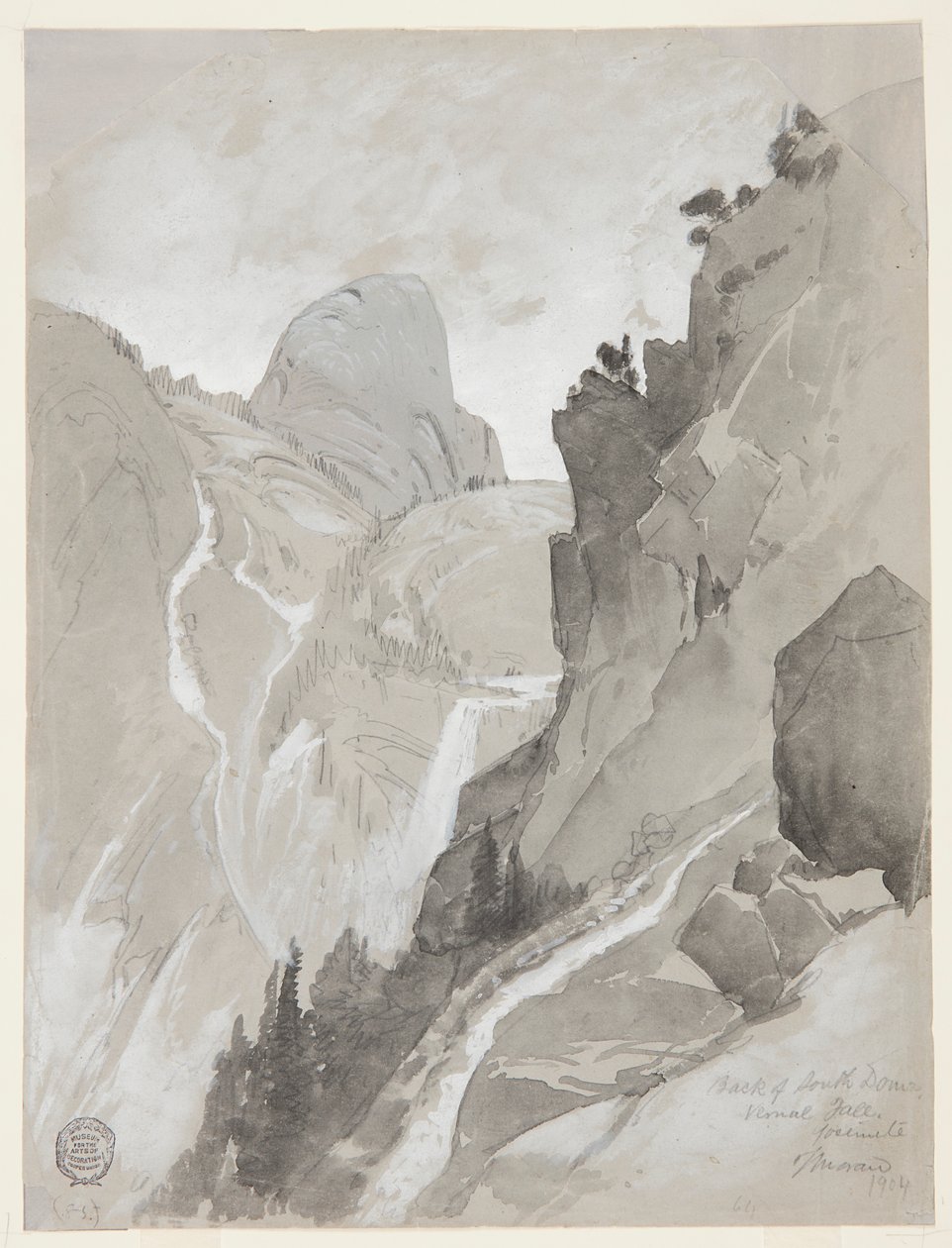 Vernal Şelaleleri, Yosemite by Thomas Moran
