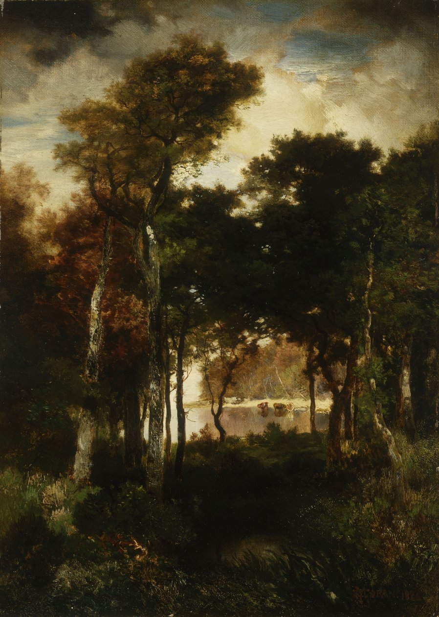 Nehir kenarındaki orman, 1886 by Thomas Moran