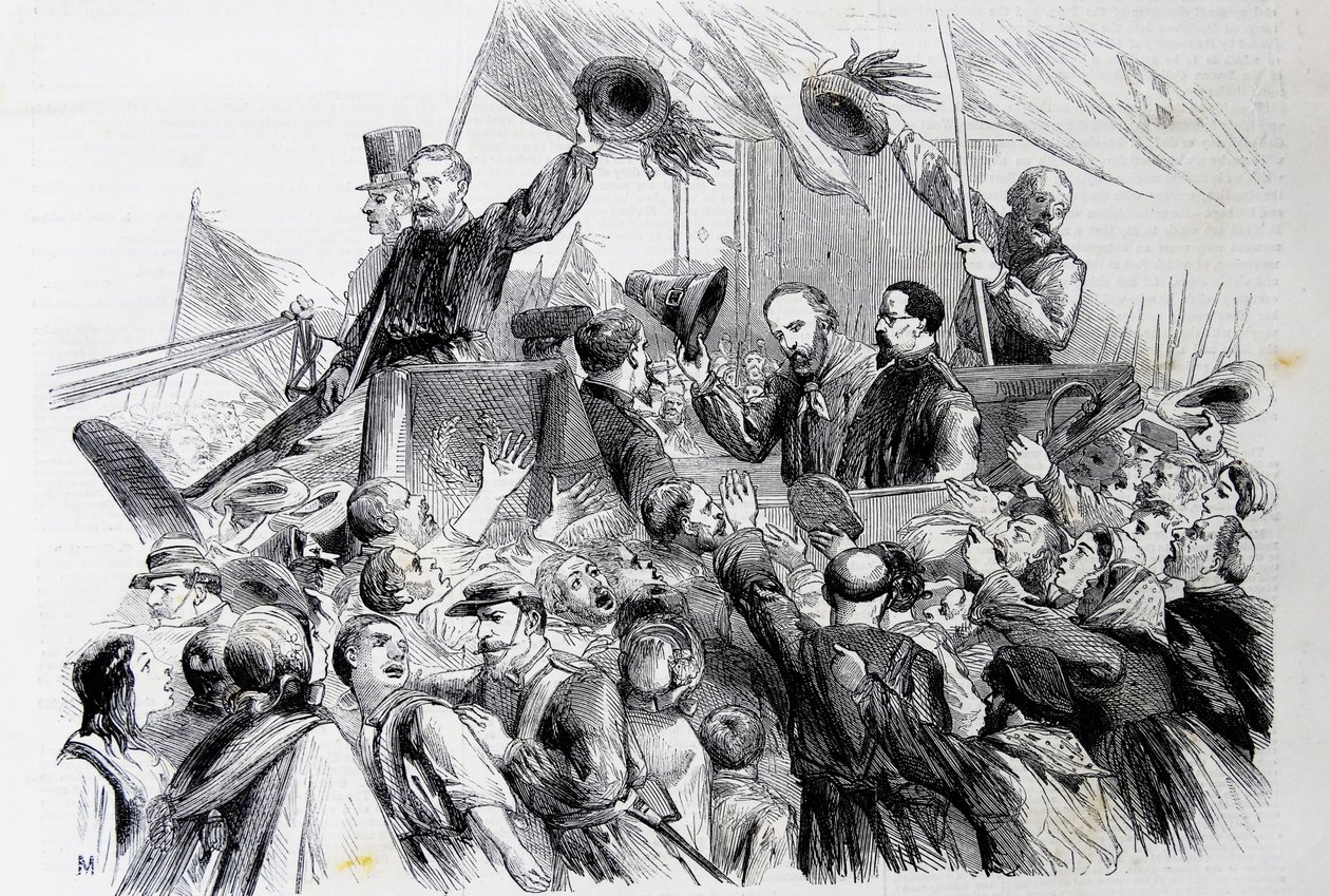 Garibaldi'nin Napoli'ye girişi, 1860 by Thomas Nast