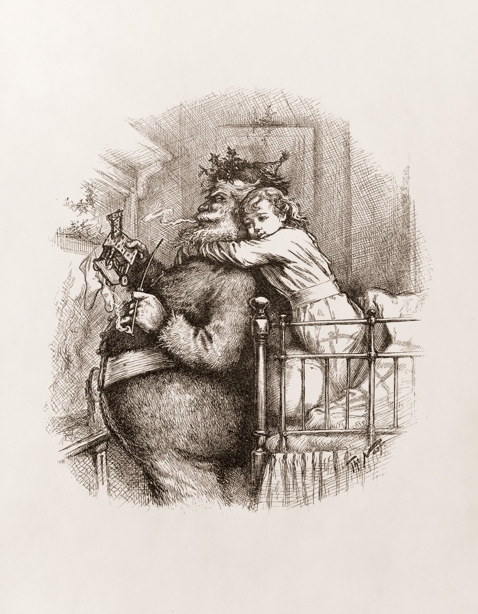 Noel Baba, Thomas Nast, 1892 dolayları (s/b gravür) by Thomas Nast