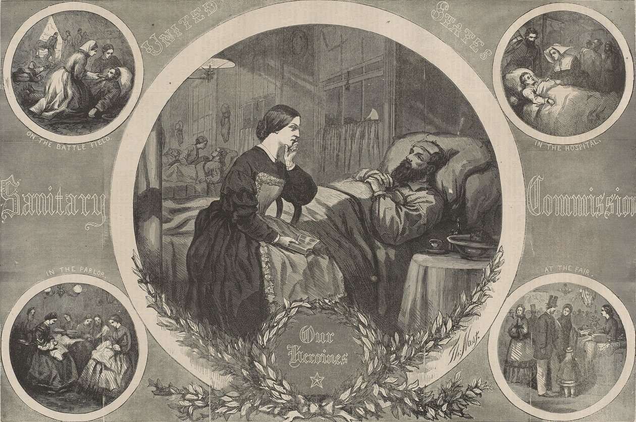 Birleşik Devletler Sağlık Komisyonu: Kahramanlarımız by Thomas Nast
