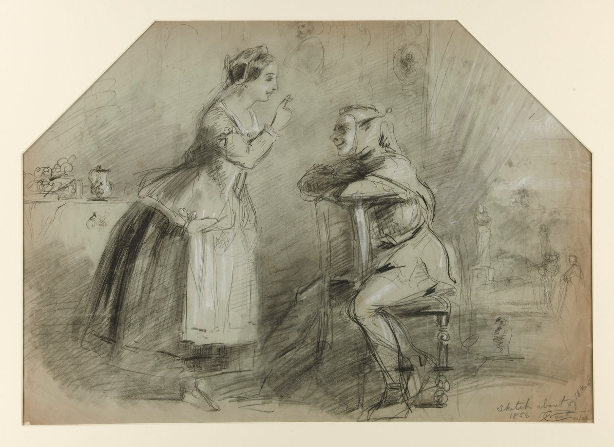 Kadın ve Soytarı (?) by Thomas Nast