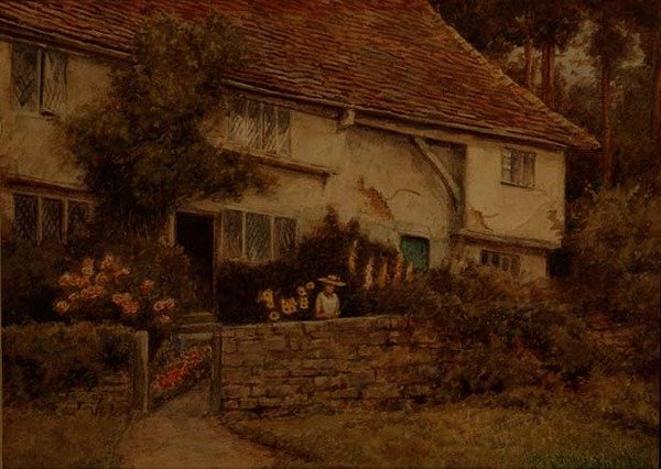 Bir Kır Evi Bahçesi by Thomas Nicholson Tyndale