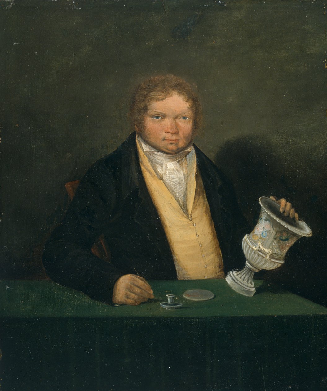 Kendi Portresi (c.1810-1820) (Panel üzerine yağlıboya) by Thomas Pardoe