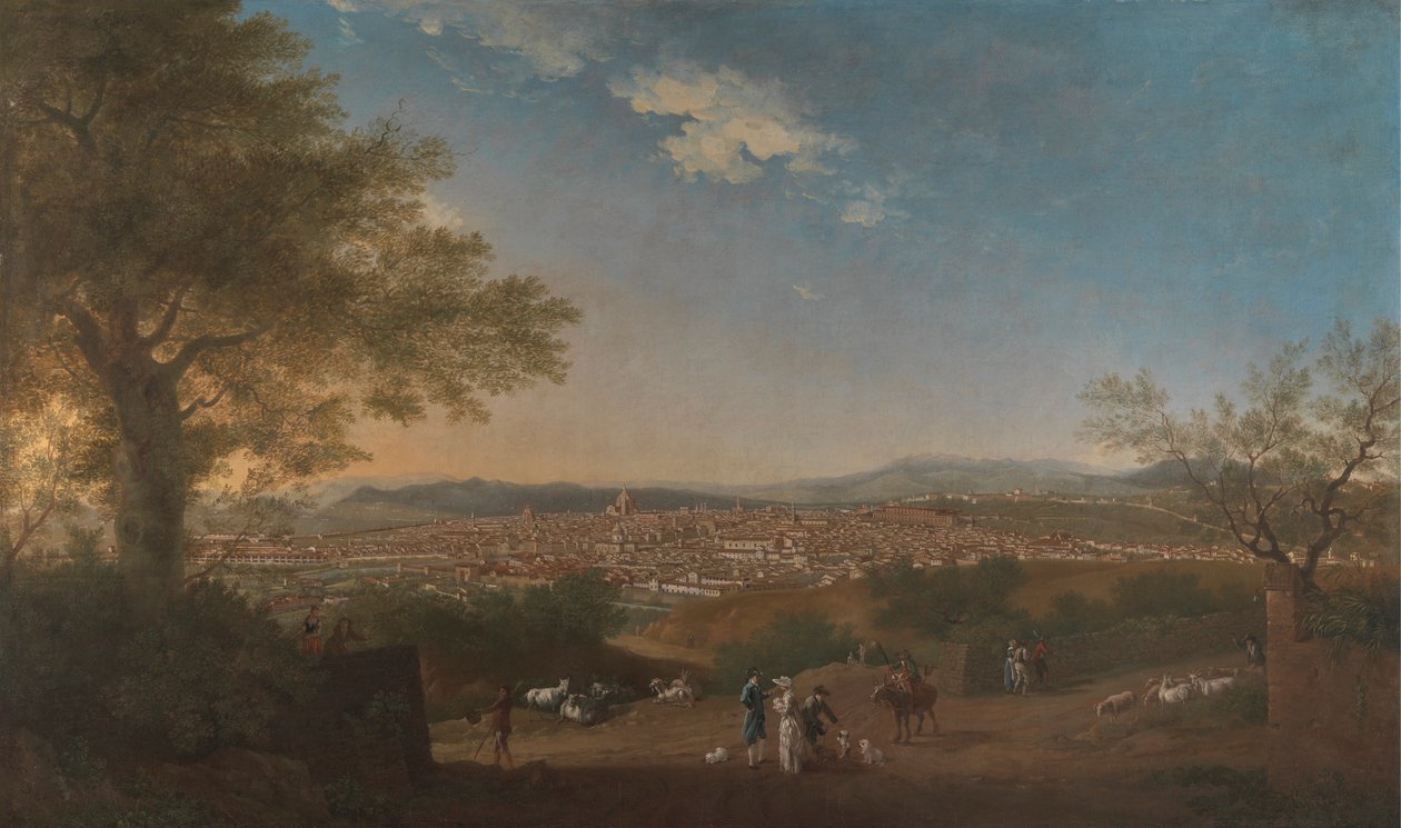 Bellosguardo'dan Floransa'nın Panoramik Manzarası by Thomas Patch