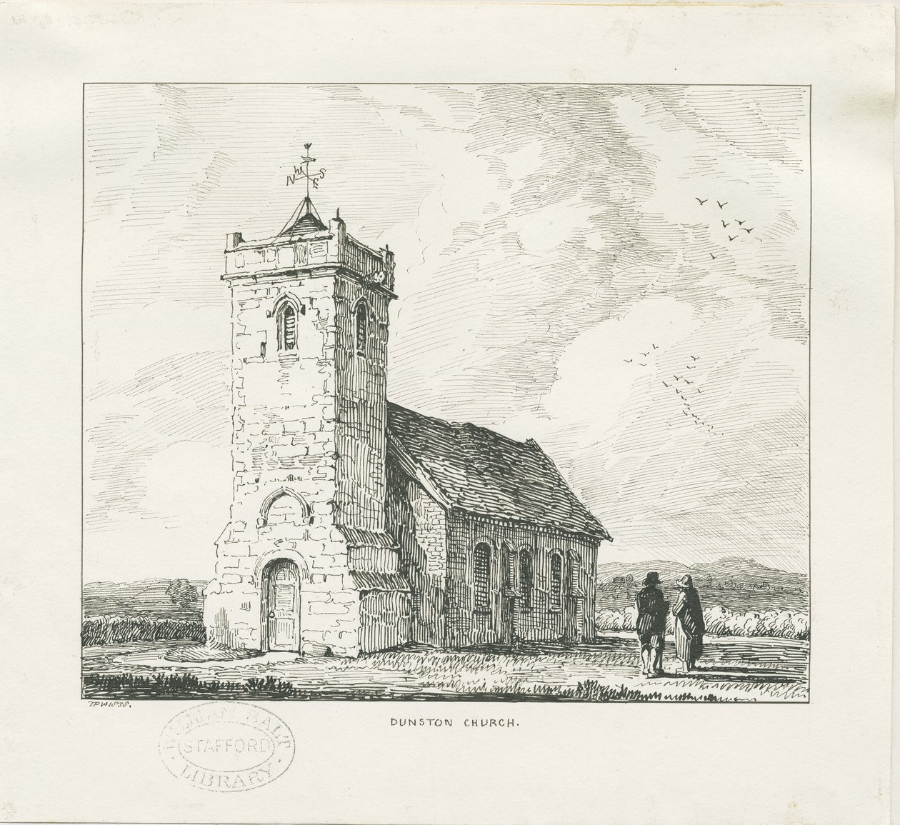 Dunston Kilisesi: karakalem by Thomas Peploe Wood