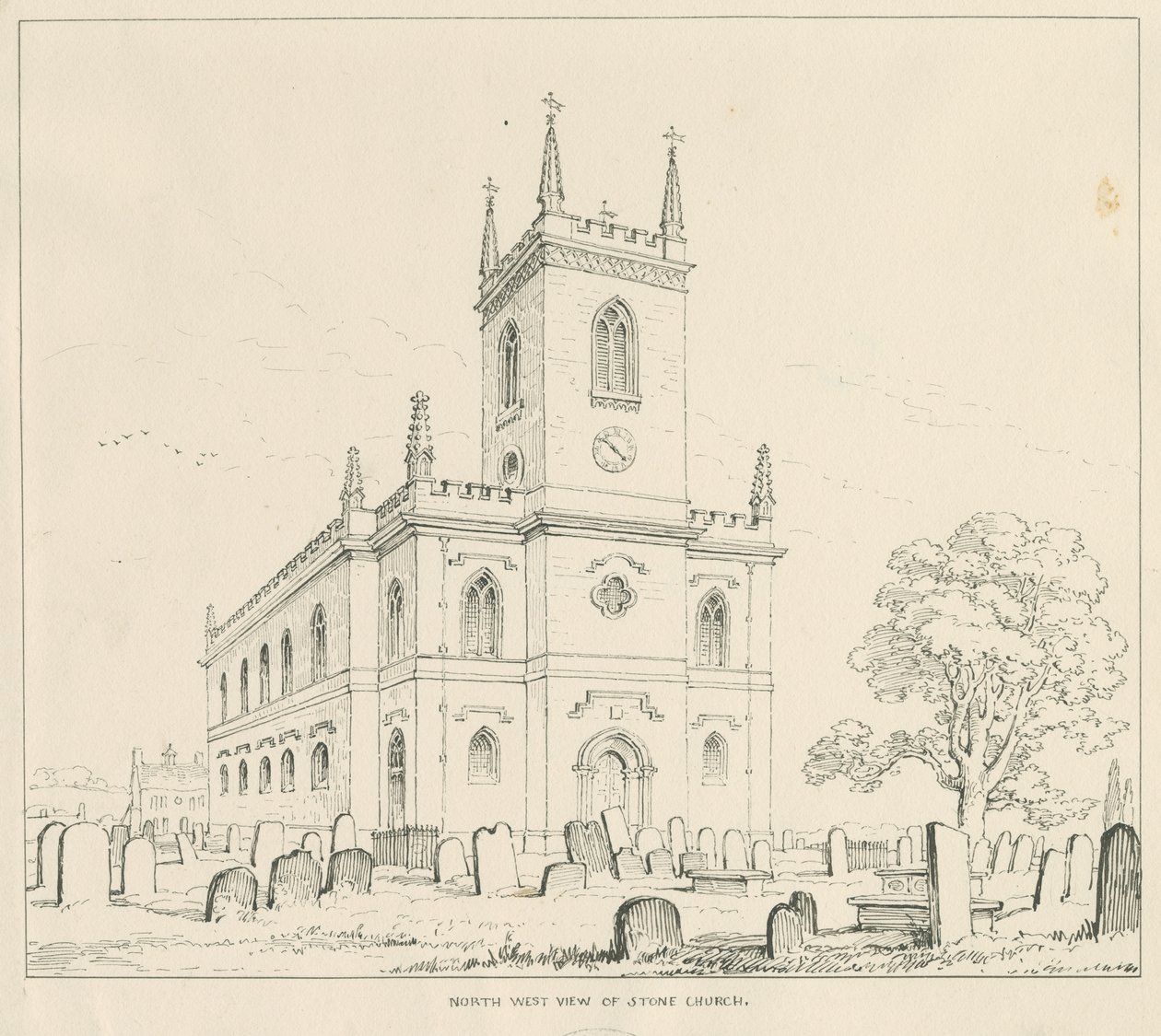 Taş Kilise: kalem ve mürekkep çizimi by Thomas Peploe Wood