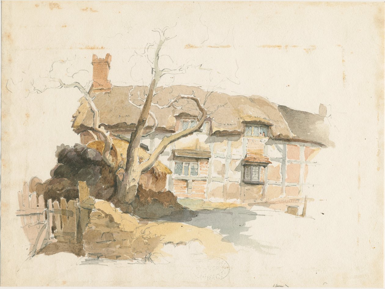 Wolseley - Kulübe: sulu boya, nd [1817-1845] by Thomas Peploe Wood