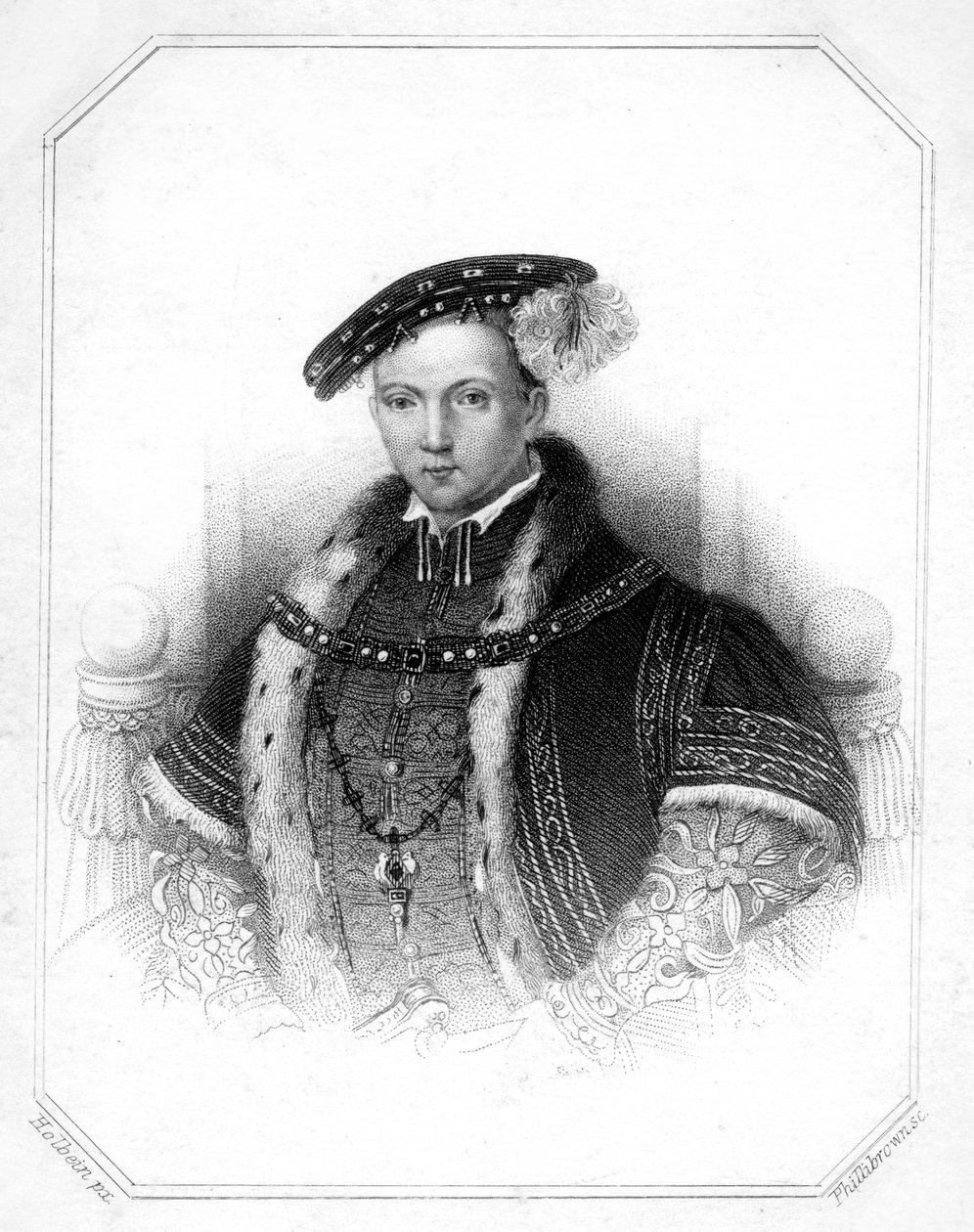 Edward VI, İngiltere Kralı, 19. yüzyıl. by Thomas Phillibrown