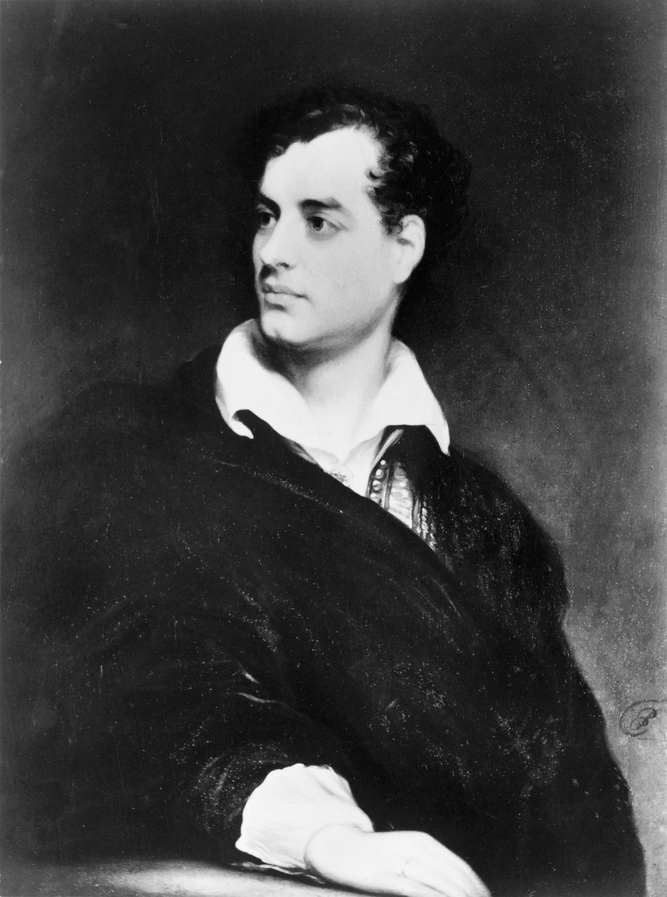 Lord Byron, İngiliz Romantik şair, 1814 by Thomas Phillips