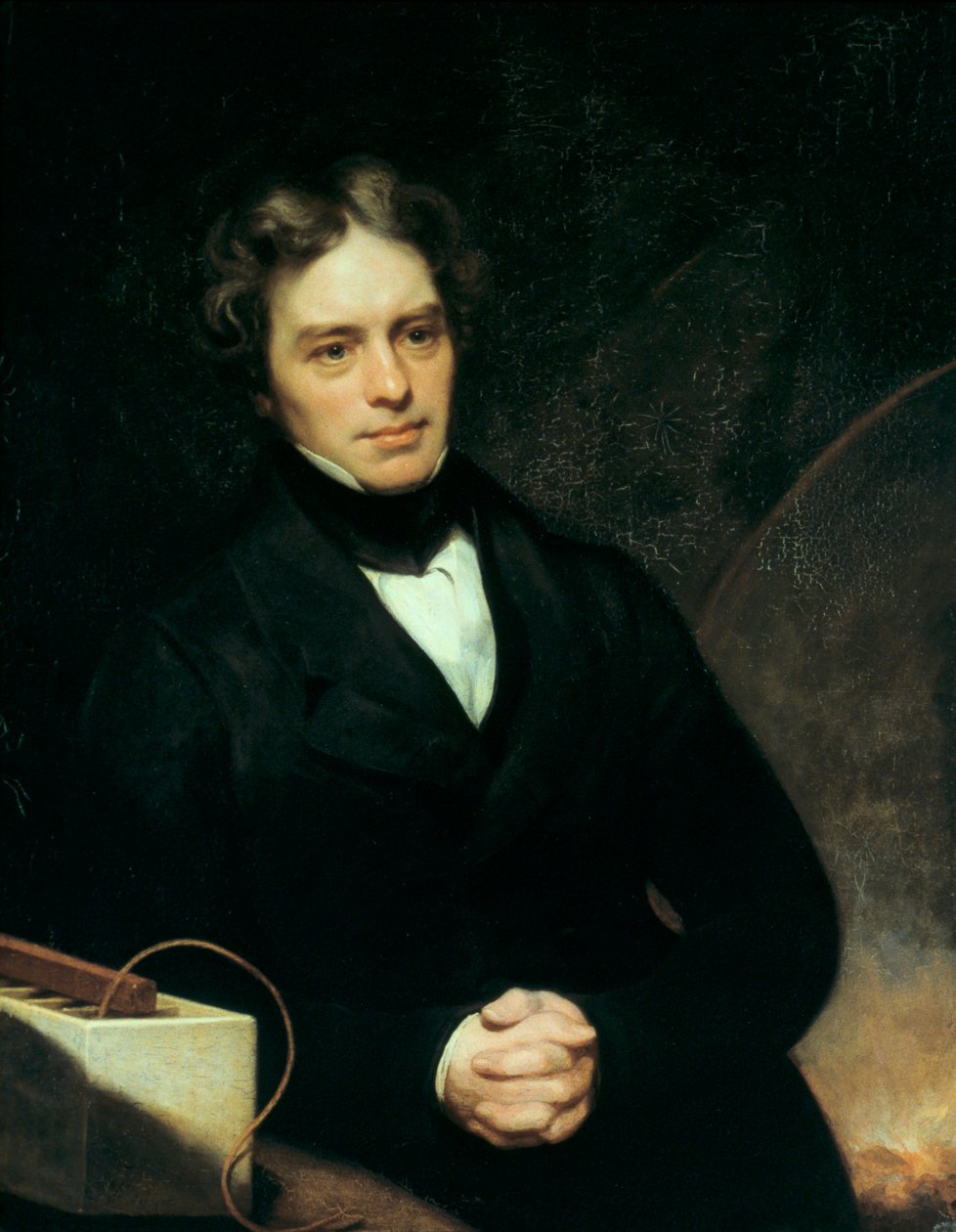Michael Faraday, İngiliz kimyager ve fizikçi, 1842 by Thomas Phillips