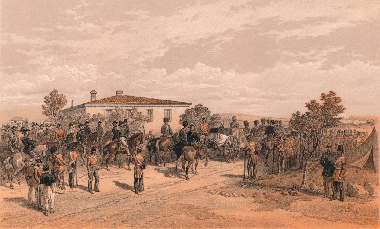 Lord Raglan'ın Karargahtan Ayrılan Cenaze Korteji, 1856 by Thomas Picken