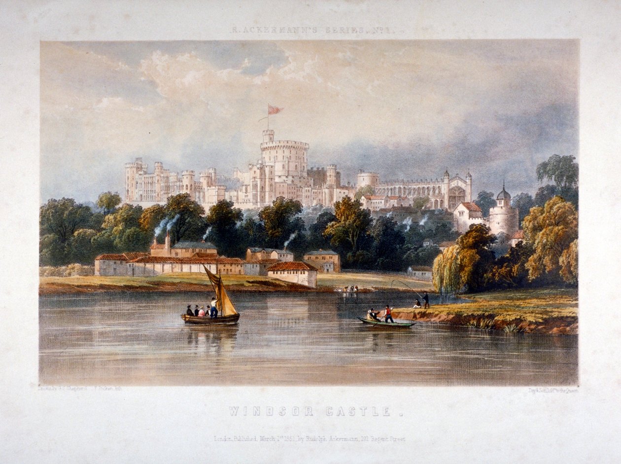 Windsor Kalesi, Berkshire, 1851 by Thomas Picken