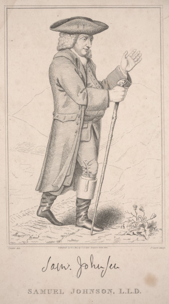 Samuel Johnson, 1773'teki Highland turunda by Thomas Priscott