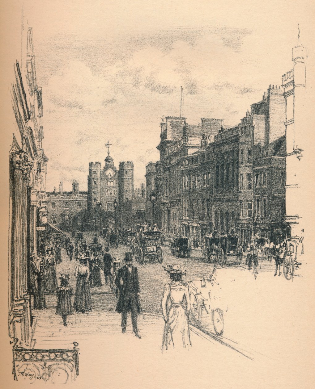 St. James Caddesi'nden St. Jamess Sarayı'nın Geçidi, 1902 by Thomas Robert Way