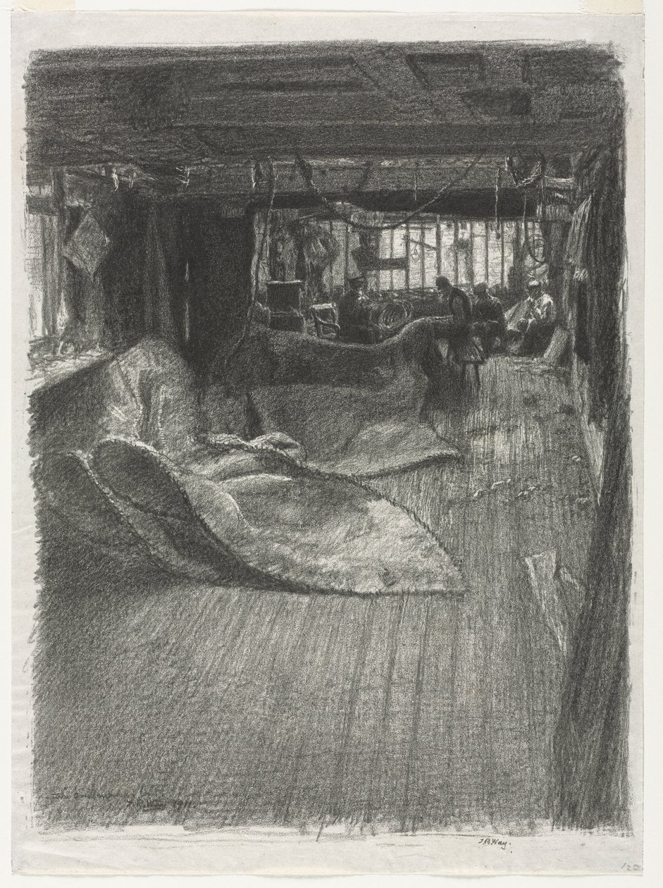 Yelkenciler Çatı Katı, 1911. by Thomas Robert Way