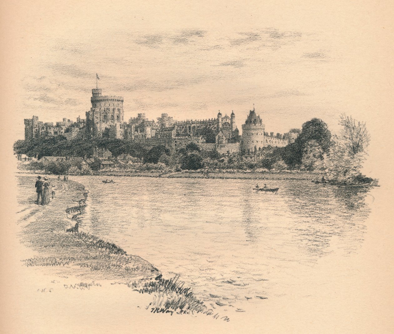 Nehirden Windsor Kalesi, 1902 by Thomas Robert Way