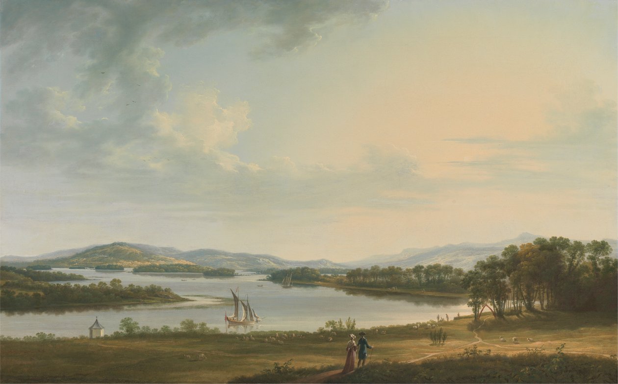 Bellisle, County Fermanagh, İrlanda'dan Knock Ninney ve Lough Erne by Thomas Roberts