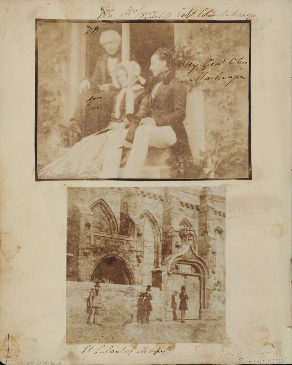 Sir David Brewster, Bayan Jones ve Tuğgeneral Colin Mackenzie ile grup portresi by Thomas Rodger