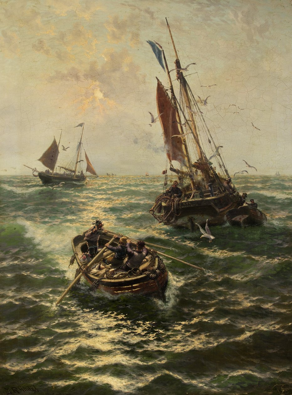 Avı Karaya Koymak (tuval üzerine yağlı boya) by Thomas Rose Miles