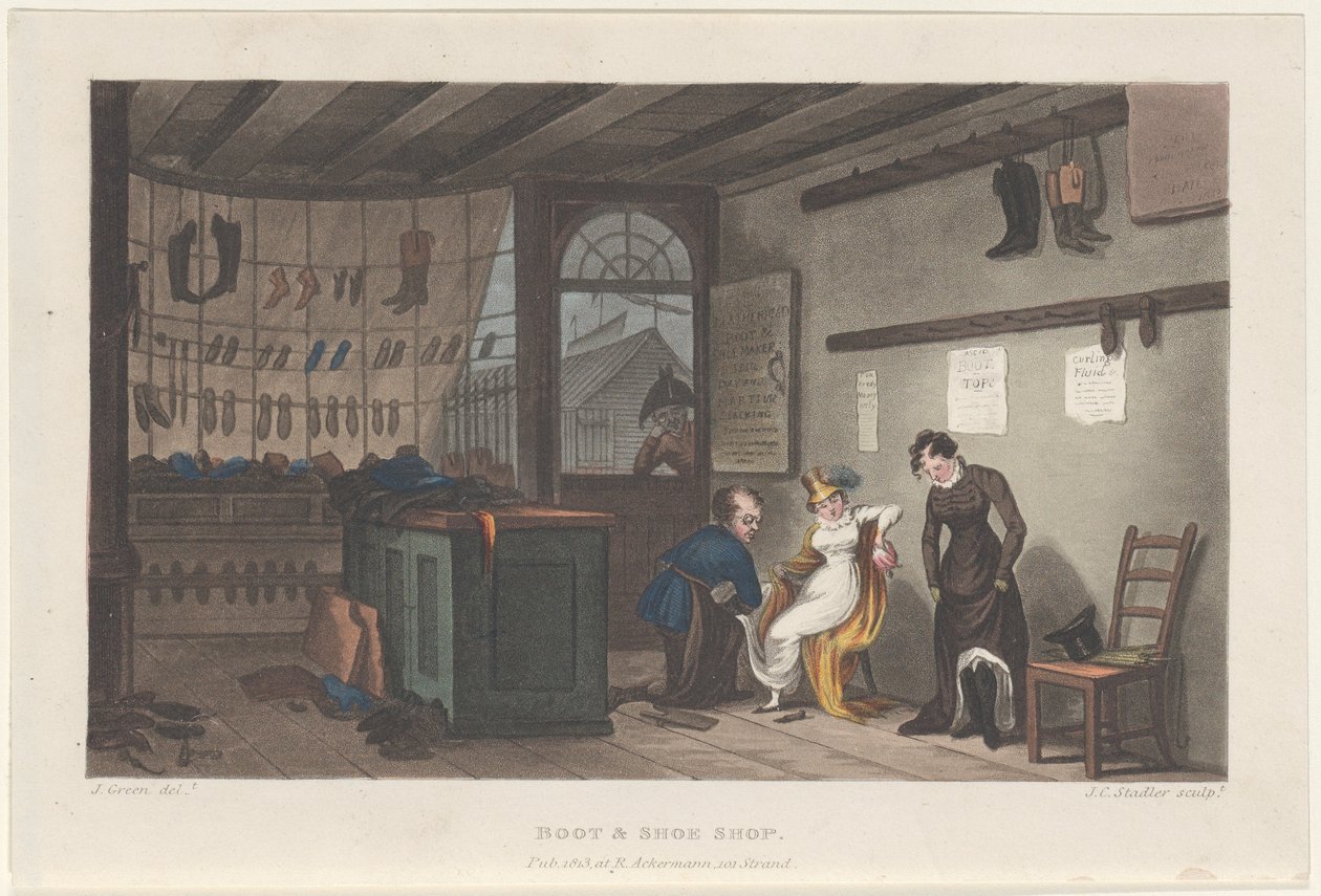Boot & Shoe Shop, Poetical Sketches of Scarborough, 1813., 1813