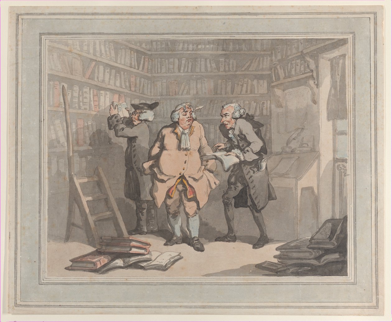 Kitapçı ve Yazar, 25 Eylül 1784., 25 Eylül 1784. Yaratıcılar: Thomas Rowlandson, Samuel Alken. by Thomas Rowlandson, Samuel Alken