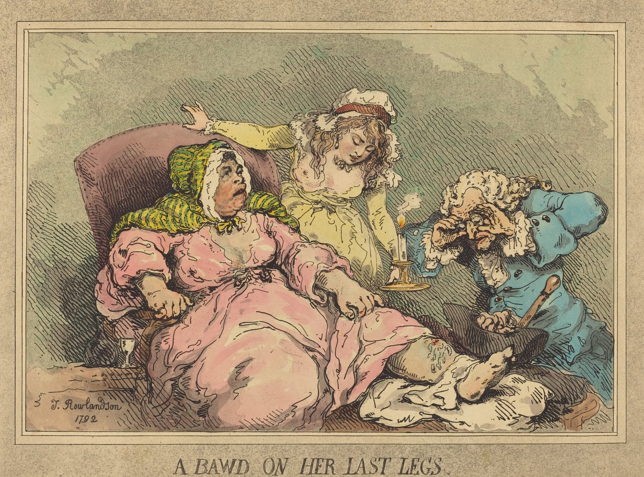 Son Bacaklarında Bir Fahişe by Thomas Rowlandson