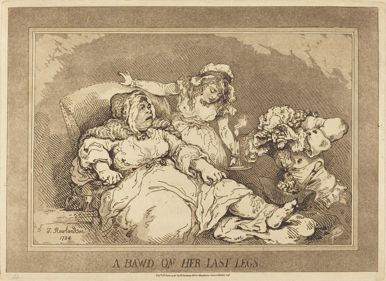 Son Bacaklarında Bir Fahişe by Thomas Rowlandson