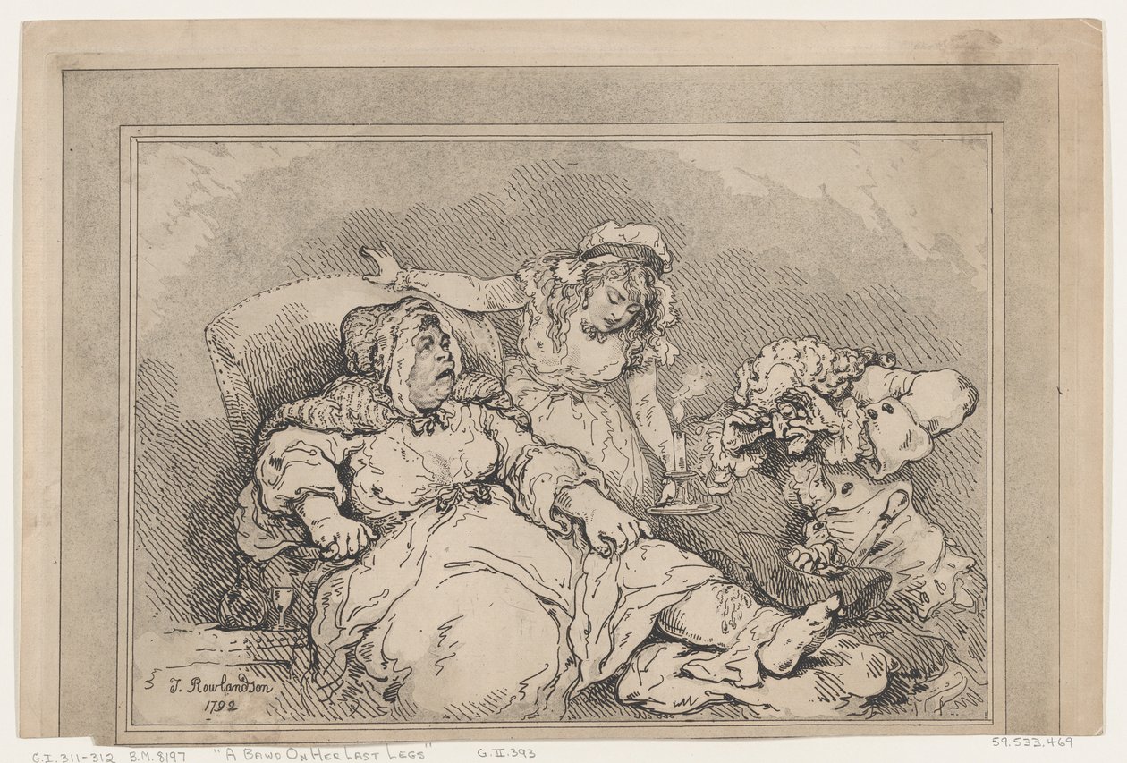 Son Bacaklarında Bir Fahişe, 1792., 1792. by Thomas Rowlandson