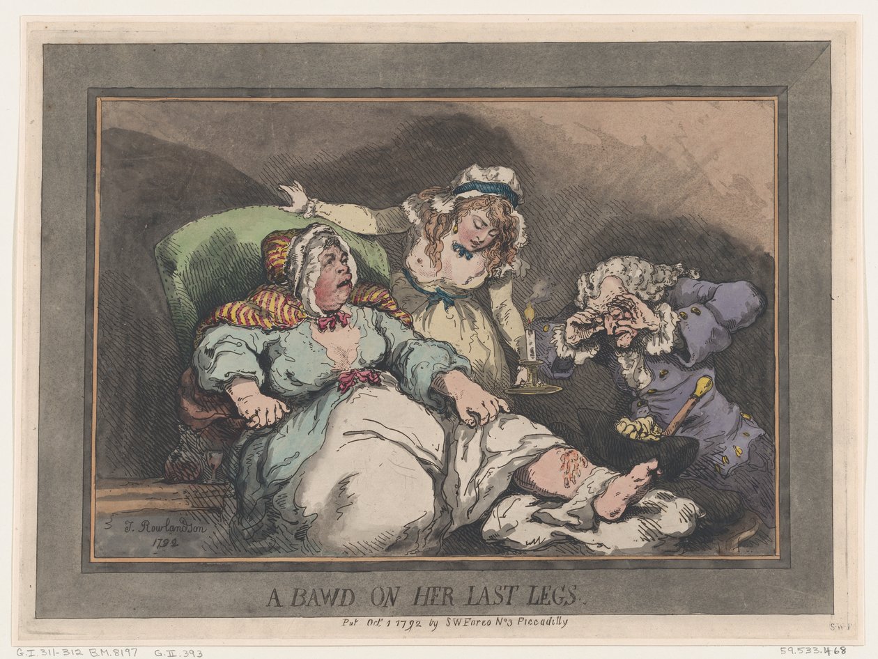 Son Bacaklarında Bir Fahişe, 1 Ekim 1792., 1 Ekim 1792. by Thomas Rowlandson