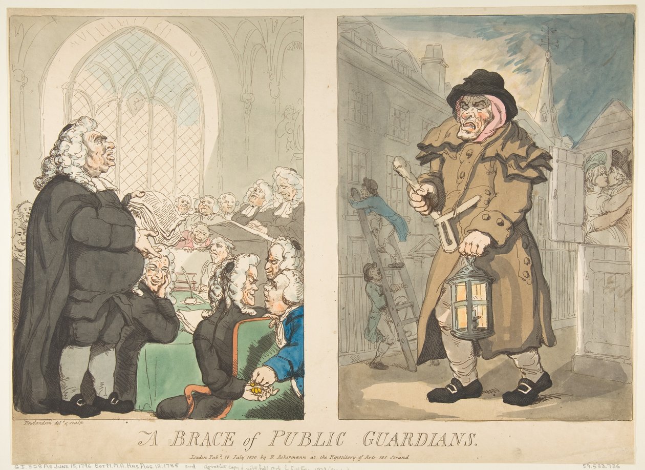 Kamu Muhafızları Bir Brace, 10 Temmuz 1800. by Thomas Rowlandson
